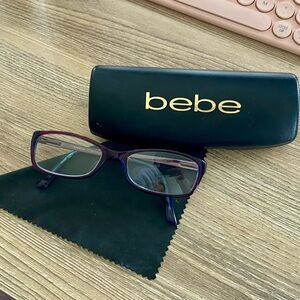 Bebe Envy Designer Eyeglasses Frames (5044) Purple Crystal (513) w/ Case
